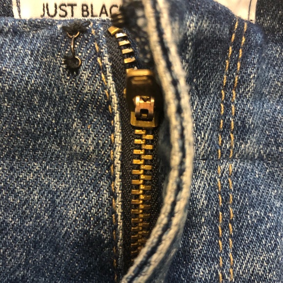 Patch pocket wide leg mid rise jeans, good stretch, 27 - Picture 7 of 8